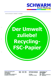 Briefbogen A4 - Recycling FSC